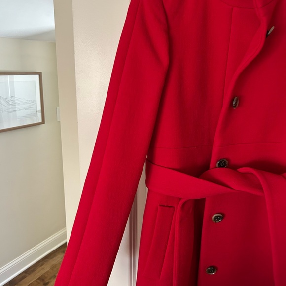 Jcrew wool tie waist coat - red size 6 - Picture 10 of 11